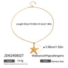 Wholesale Women's Geometric Starfish Pendant Necklace Made Of Titanium Steel And Stainless Steel With Electroplating Process