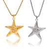 Wholesale Women's Geometric Starfish Pendant Necklace Made Of Titanium Steel And Stainless Steel With Electroplating Process