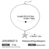 Wholesale Women's Geometric Starfish Pendant Necklace Made Of Titanium Steel And Stainless Steel With Electroplating Process