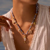 Wholesale Women's Geometric Starfish Shell Handwoven Rope Stainless Steel 18K Electroplated Pendant Necklace