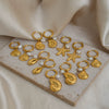 Wholesale Women's Geometric Starfish Shell Pearl Pendant Earrings Stainless Steel Pvd Furnace Vacuum Real Gold Plating