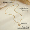 Wholesale Women's Geometric Starshaped Moon Pendant Stainless Steel 18K Electroplated Necklace