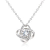 Wholesale Women's Geometric Sterling Silver Clover Eternal Knot Ochain Necklace With Electroplating