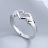 Wholesale Women's Geometric 925 Sterling Silver Finger Hug Ring With Electroplating