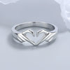 Wholesale Women's Geometric 925 Sterling Silver Finger Hug Ring With Electroplating
