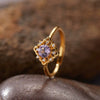 Wholesale Women's Geometric 925 Sterling Silver 18K Gold Plated Natural Color Treasure Pendant Necklace With Gem Setting