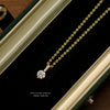 Wholesale Women's Geometric Sterling Silver Moissanite Inlay Pendant Necklace With Cross Chain