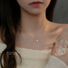 Wholesale Women's Geometric Sterling Silver Moissanite Inlay Pendant Necklace With Cross Chain