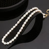 Wholesale Women's Geometric 925 Sterling Silver Natural Freshwater Pearl Baroque Adjustable Necklace With Electroplating And Cross Chain