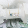 Wholesale Women's Geometric 925 Sterling Silver Necklace Set With Crystal