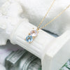 Wholesale Women's Geometric 925 Sterling Silver Necklace Set With Crystal