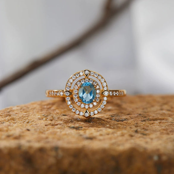 Wholesale Women's Geometric Sterling Silver 925 Plated 18K Gold Set With Gems Earrings