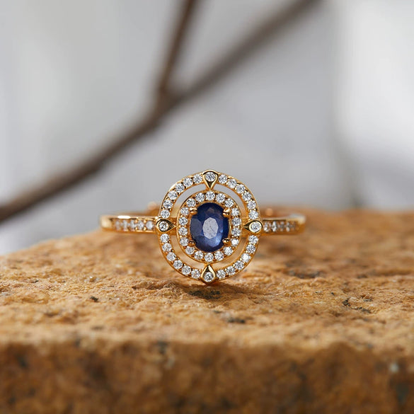 Wholesale Women's Geometric Sterling Silver 925 Plated 18K Gold Set With Gems Earrings