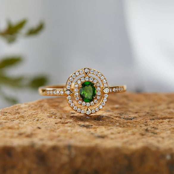 Wholesale Women's Geometric Sterling Silver 925 Plated 18K Gold Set With Gems Earrings