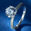 Wholesale Women's Geometric 925 Sterling Silver Zircon Inlaid Electroplated Wedding Ring Light Luxury Gorgeous Fashion Simple Classic
