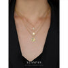 Wholesale Women's Geometric 925 Sterling Silver Zirconia Flower Pendant Cross Chain Necklace