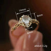 Wholesale Women's Geometric Style Copper Imitation Moonstone Cat's Eye Ring With Zirconia Design