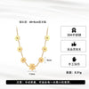 Wholesale Women's Geometric Sunflower Daisy 18K Gold Electroplated Calendering Chain Necklace