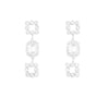 Wholesale Women's Geometric Tassel Earrings Copper Inlaid Zircon