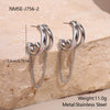 Wholesale Women's Geometric Tassel Stainless Steel Electroplated Gold Earrings Fashion Jewelry