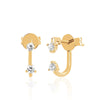 Wholesale Women's Geometric Tassel Zircon Earrings Copper Plated With Real Gold