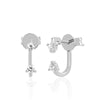Wholesale Women's Geometric Tassel Zircon Earrings Copper Plated With Real Gold