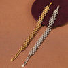 Wholesale Women's Geometric Titanium Steel And 18K Gold Electroplated Fashion Bracelet