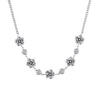 Wholesale Women's Geometric Titanium Steel And Stainless Steel Electroplated Camellia Necklace With Calendering Chain