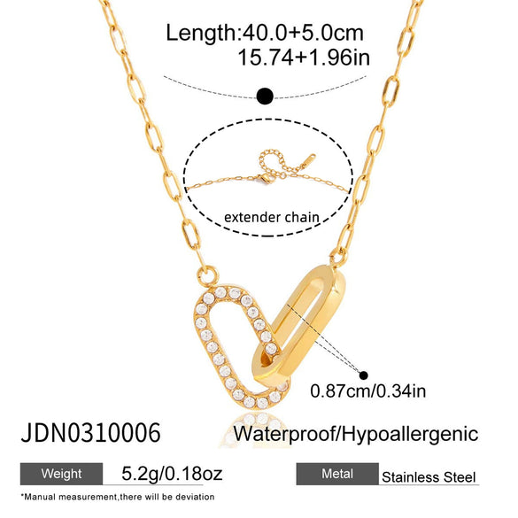 Wholesale Women's Geometric Titanium Steel And Stainless Steel Electroplated Necklace Jewelry