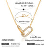Wholesale Women's Geometric Titanium Steel And Stainless Steel Electroplated Necklace Jewelry