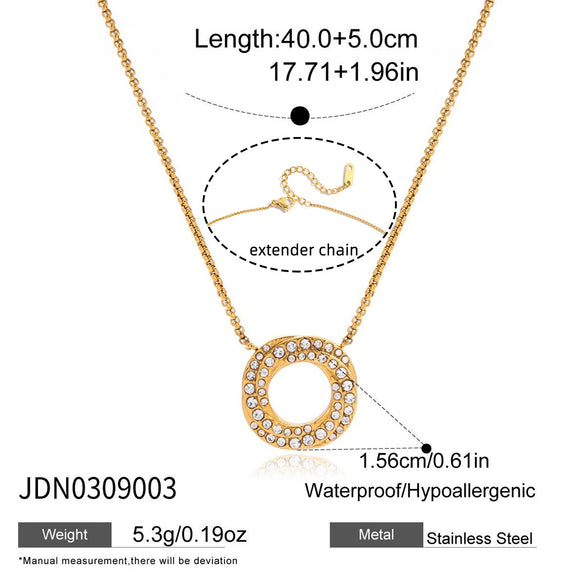 Wholesale Women's Geometric Titanium Steel And Stainless Steel Electroplated Necklace Jewelry