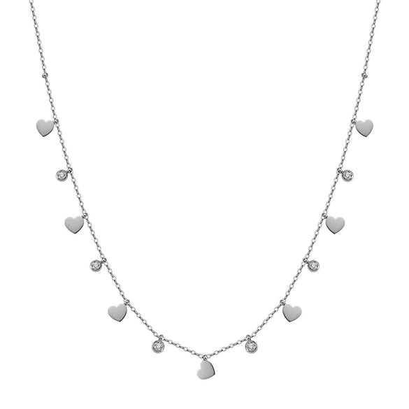 Wholesale Women's Geometric Titanium Steel And Stainless Steel Multipendant Necklace With Diamonds Electroplated Calendering Chain