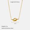 Wholesale Women's Geometric Titanium Steel Electroplated Clavicle Necklace