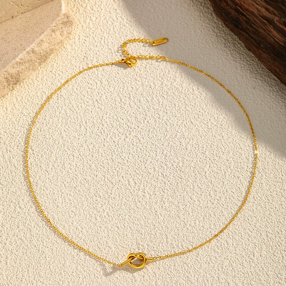 Wholesale Women's Geometric Titanium Steel Electroplated Clavicle Necklace
