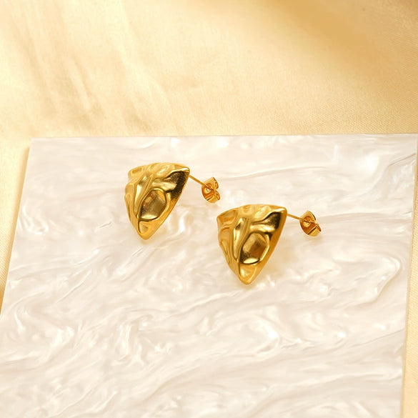 Wholesale Women's Geometric Titanium Steel Electroplated Earrings