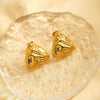 Wholesale Women's Geometric Titanium Steel Electroplated Earrings