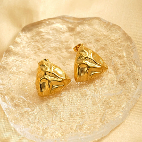 Wholesale Women's Geometric Titanium Steel Electroplated Earrings