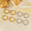 Wholesale Women's Geometric Titanium Steel Electroplated 18K Gold Round Earrings Simple Style