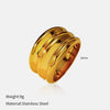 Wholesale Women's Geometric Titanium Steel Electroplated Minimalist Ins Style Finger Ring