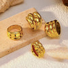 Wholesale Women's Geometric Titanium Steel Electroplated Minimalist Ins Style Finger Ring