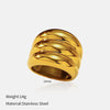 Wholesale Women's Geometric Titanium Steel Electroplated Minimalist Ins Style Finger Ring
