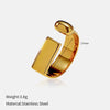 Wholesale Women's Geometric Titanium Steel Electroplated Minimalist Ins Style Finger Ring