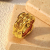 Wholesale Women's Geometric Titanium Steel Electroplated Minimalist Ins Style Finger Ring