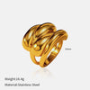 Wholesale Women's Geometric Titanium Steel Electroplated Minimalist Ins Style Finger Ring