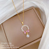 Wholesale Women's Geometric Titanium Steel Electroplated Necklace And Earrings Set