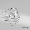 Wholesale Women's Geometric Titanium Steel Electroplated Ring Luxury Vintage Jewelry Accessory