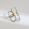 Wholesale Women's Geometric Titanium Steel Electroplated Ring Luxury Vintage Jewelry Accessory
