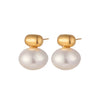 Wholesale Women's Geometric Titanium Steel Electroplated Stud Earrings With Retro Temperament