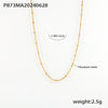 Wholesale Women's Geometric Titanium Steel Inlaid Tiger's Eye Stone Pendant Necklace With 18K Gold Plated Electroplating And Twist Chain