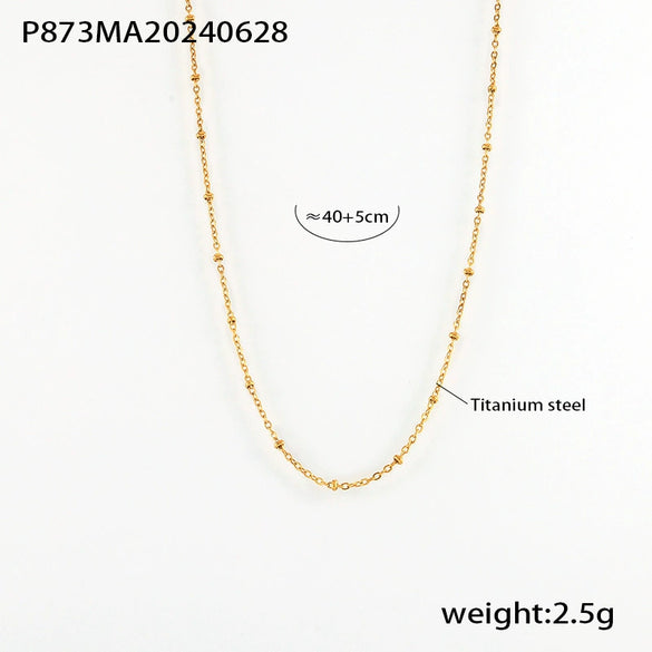 Wholesale Women's Geometric Titanium Steel Inlaid Tiger's Eye Stone Pendant Necklace With 18K Gold Plated Electroplating And Twist Chain